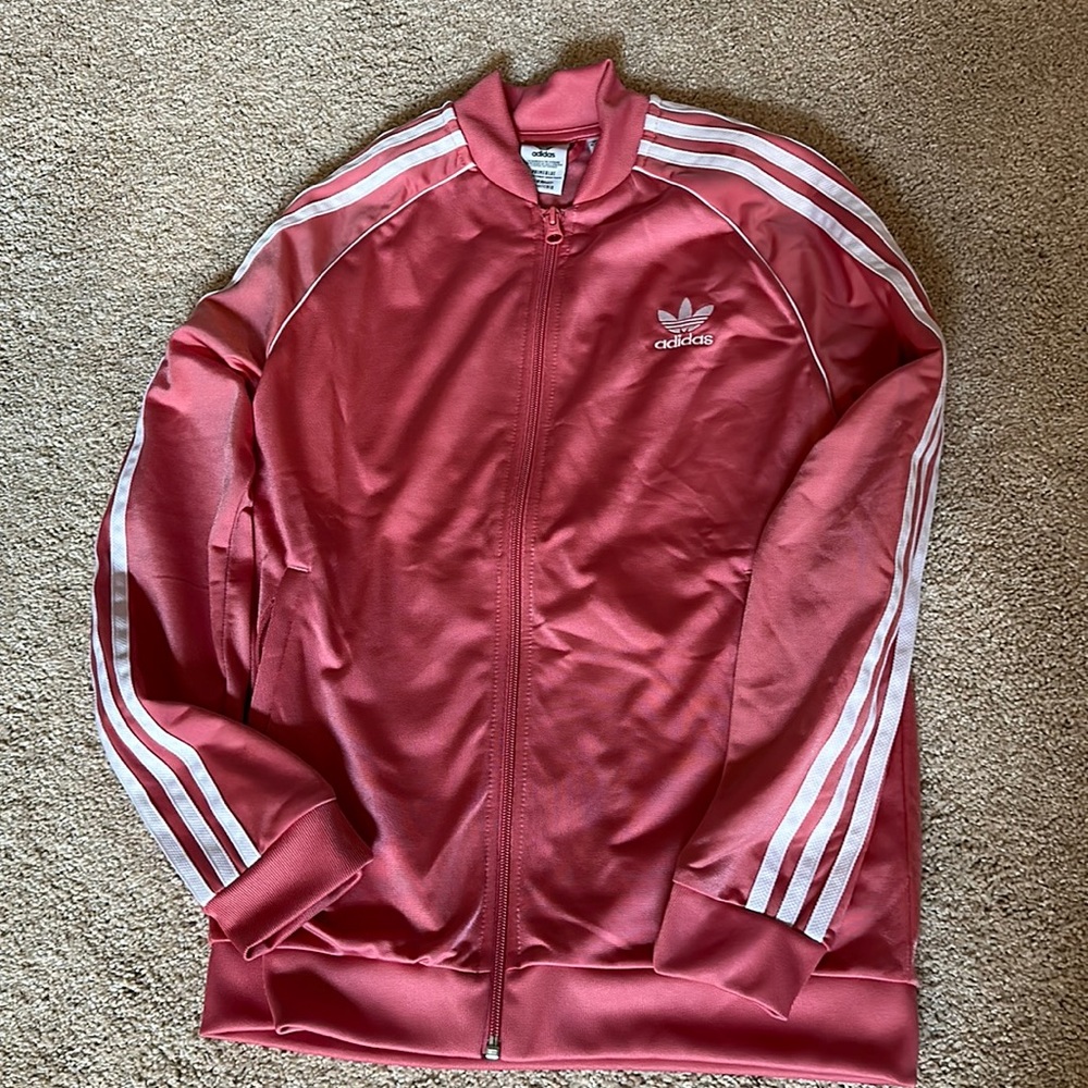 Adidas girls pink track jacket